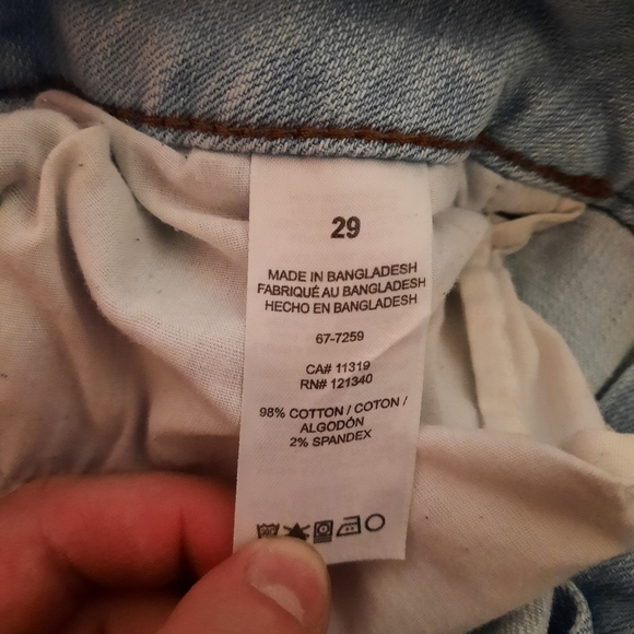 Faded and Ripped Jean Mini Skirt - Picture 3 of 3